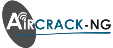 Aircrack-ng wireless security auditing tool logo with stylized signal icon and text "Aircrack-ng"